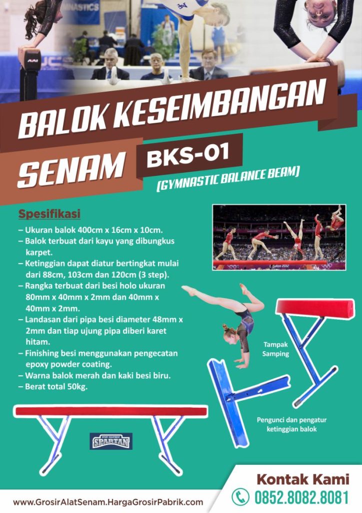 brosur balok keseimbangan senam bks-01 harga grosir pabrik