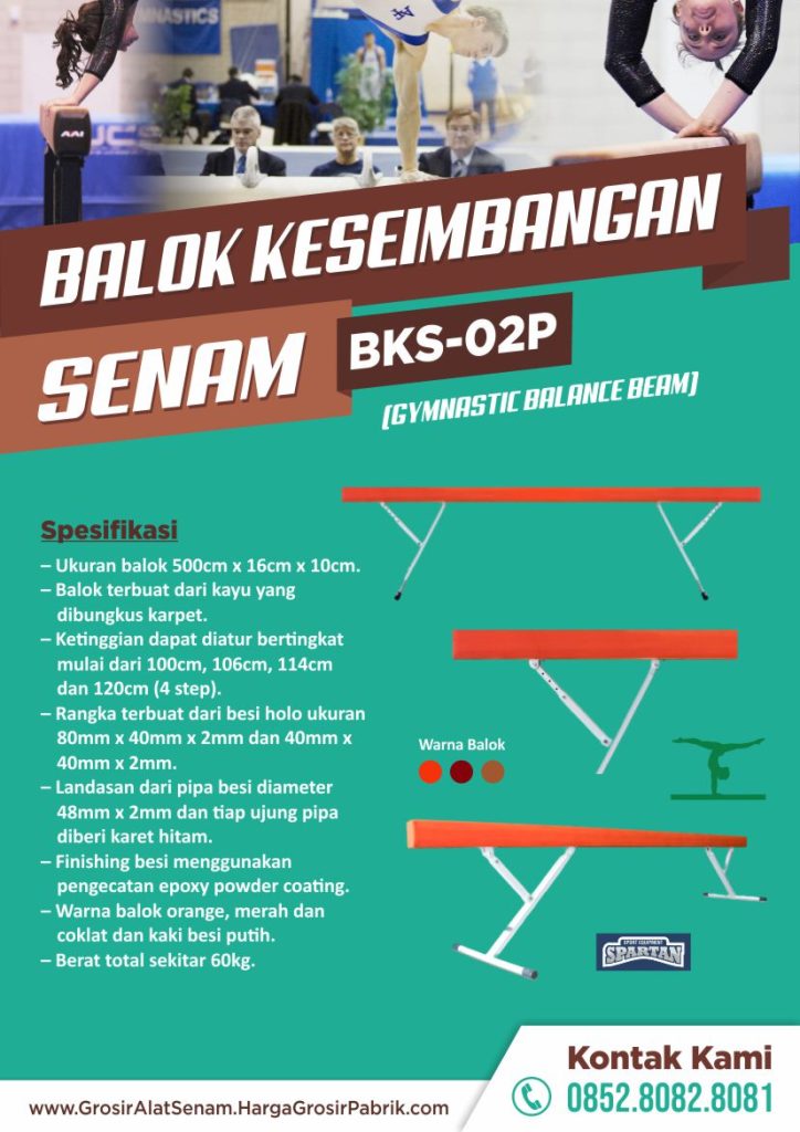 brosur balok keseimbangan senam bks-02p harga grosir pabrik