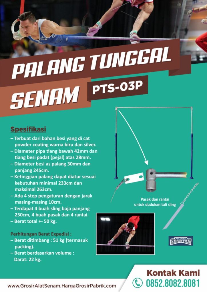 brosur palang tunggal senam pts-03P harga grosir pabrik